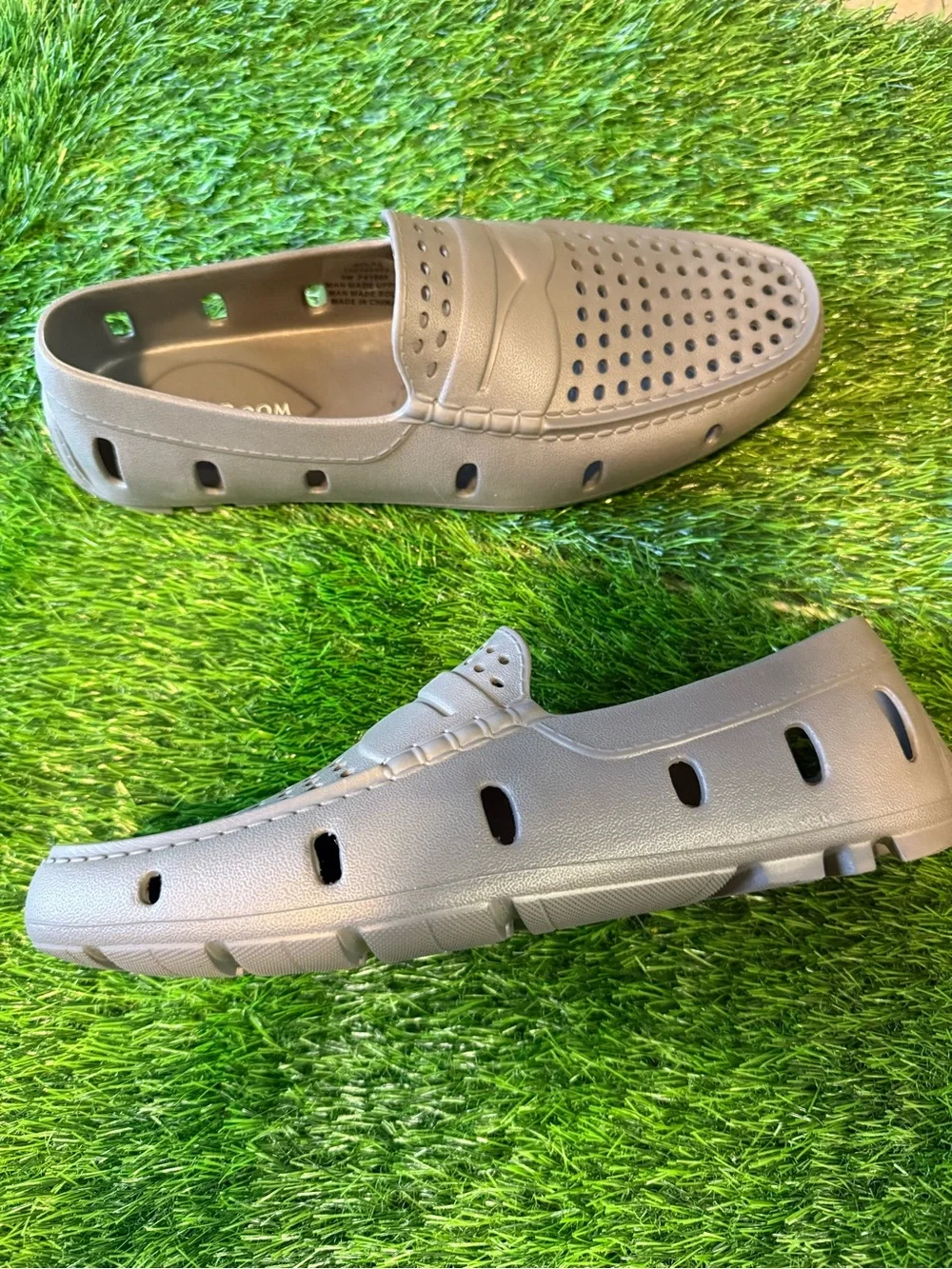 Charter Club Men’s Perforated Slip-On Loafers - Gray